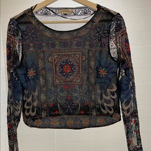 Beaded and embroidered Zara long sleeve